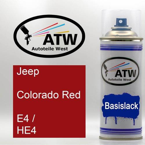 Jeep, Colorado Red, E4 / HE4: 400ml Sprühdose, von ATW Autoteile West.